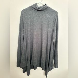 NWT dylan Dark heather gray asymmetrical tunic size L